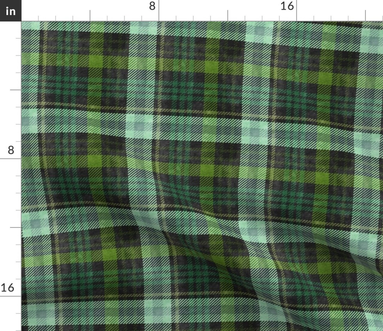 Woodland Rustic Tartan Plaid Check Classic Traditional Cabin Custom Printed Fabric by Spoonflower Various Fabrics by the Yard or Fat Quarter